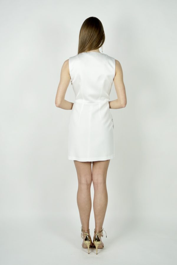 Klasyczna biała sukienka mini Simona Corsellini