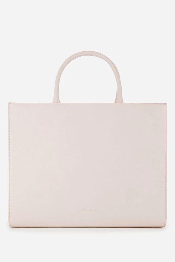 Duża torba shopper z perforowanym logo Elisabetta Franchi